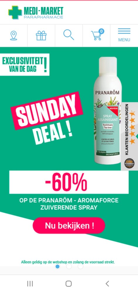 medi-market.be sunday deal -60% op de pranaro...