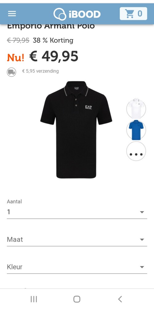 Ibood.com enkel vandaag emporio armani polo n...
