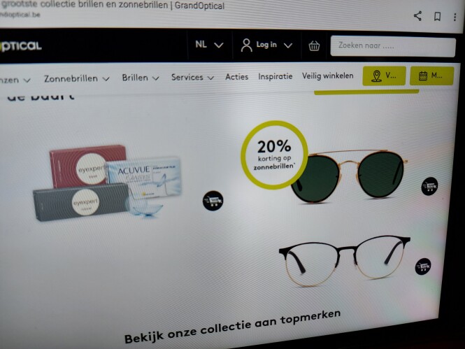 grandoptical.be 20% korting op zonnebrillen*