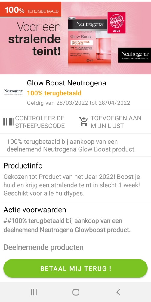 My shopi 100% terugbetaald glow boost neutrog...