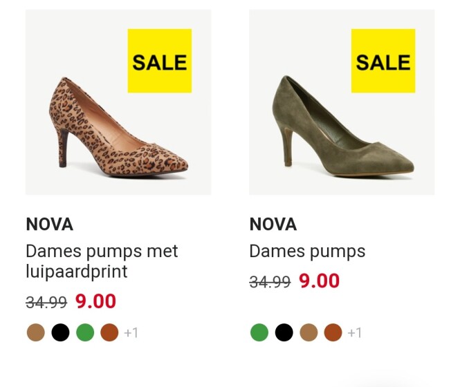 scapino.nl deze nova dames pumps nu €9 ipv €3...