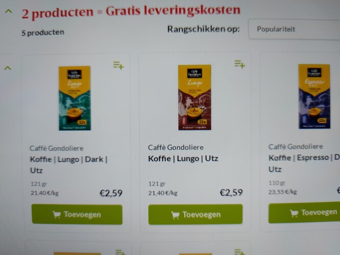 delhaize.be gratis leveringskosten met o.a. 2...
