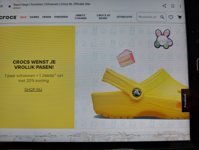 crocs.nl wenst je vrolijk pasen 1 paar schoen...