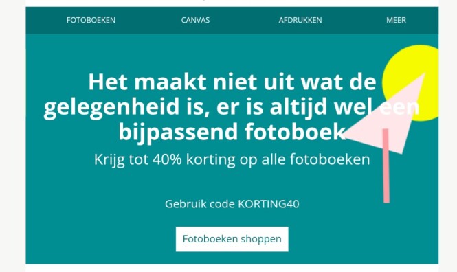 40% op alle fotoboeken