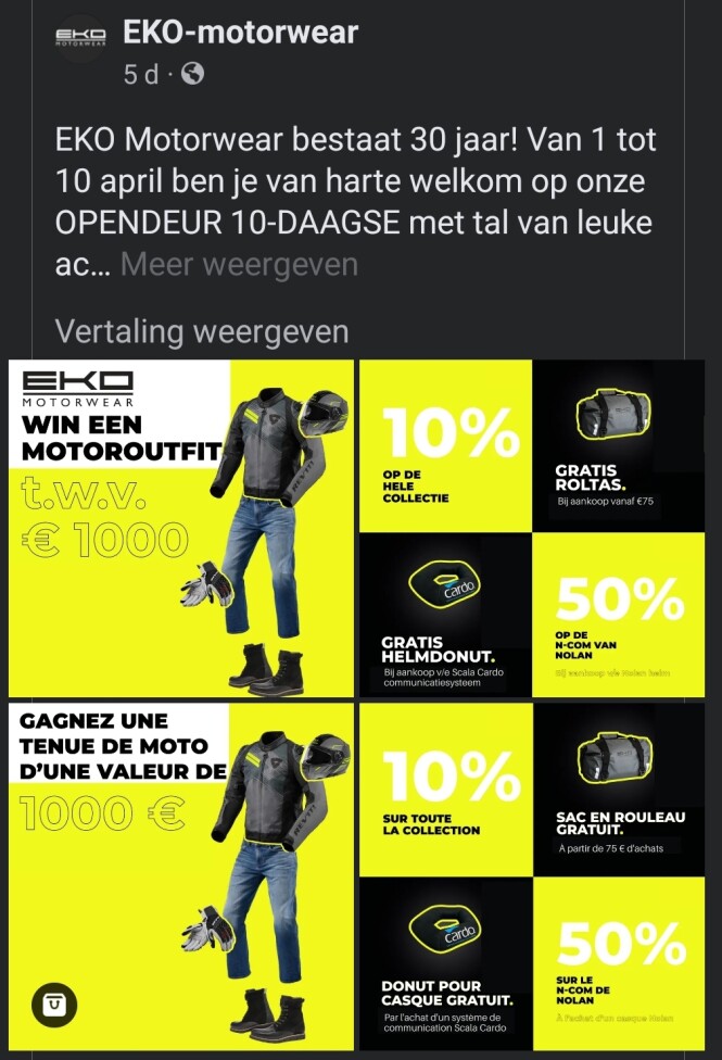 Eko motor kleding in Kontich: Prijzen die ik...