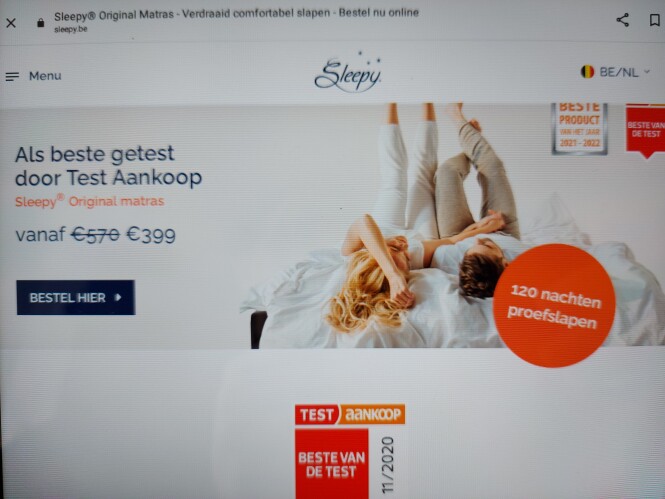 sleepy.be sleepy original matras vanaf €399 i...