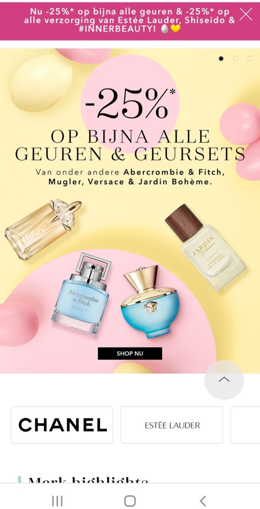 douglas.be -25% op bijna alle geuren & geurse...