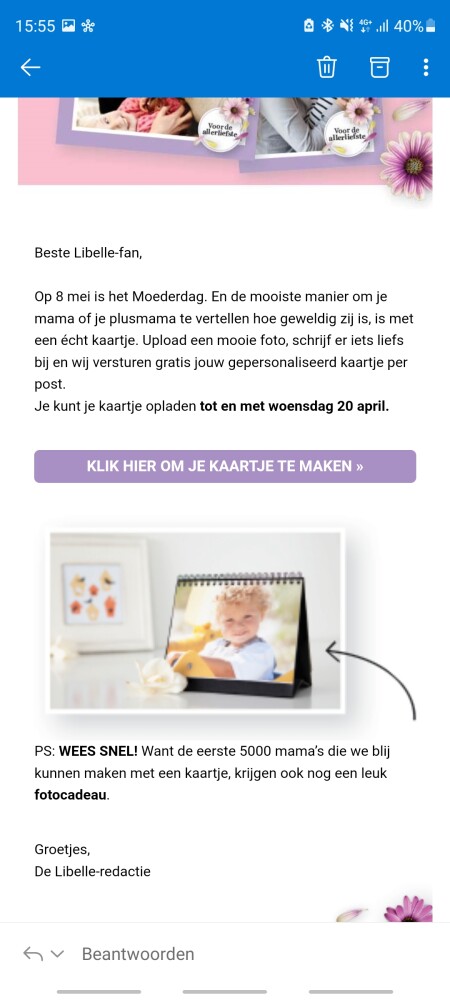 Verwen je mama met een gratis kaartje voor mo...