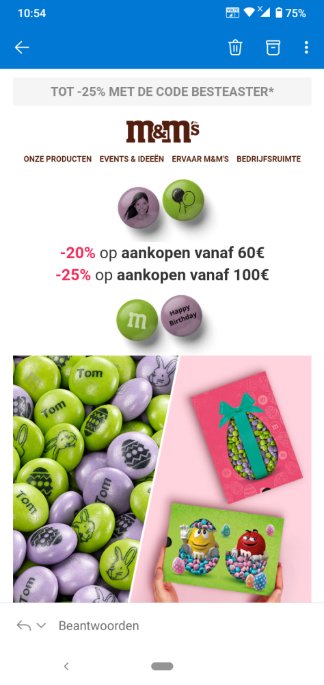 20% korting bij aankoop vanaf €60 en 25% kor...