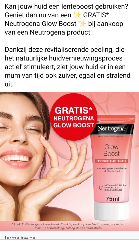 farmaline.be gratis * neutogena glow boost ba...