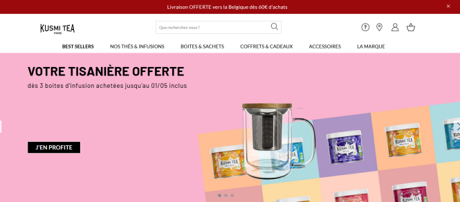 Bij Kusmi thee: gratis theekan bij aankoop va...