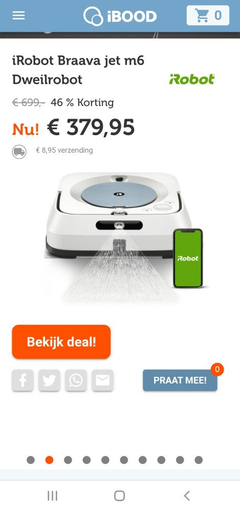 ibood.com iRobot Braava jet m6 dweilrobot nu...