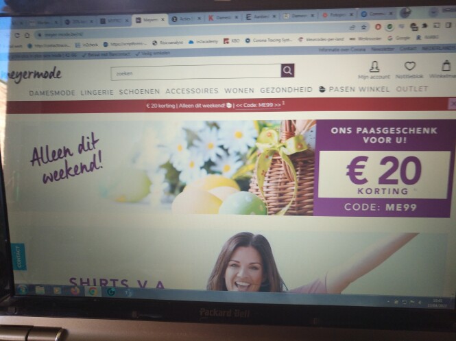 -20€ bij aankoop v 40€ online