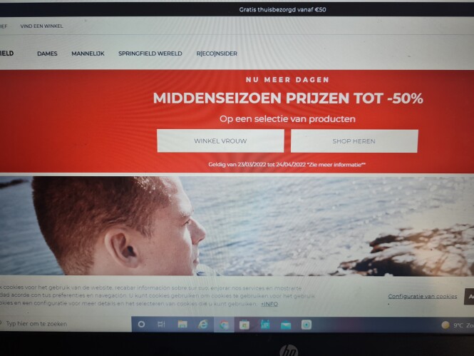 Bij Springfield middenseizoen prijzen tot 50%...