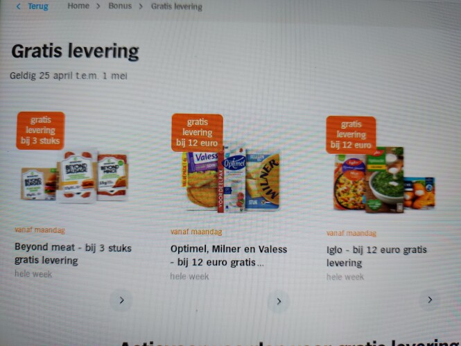 Albert Heijn gratis levering met o.a. beyond...