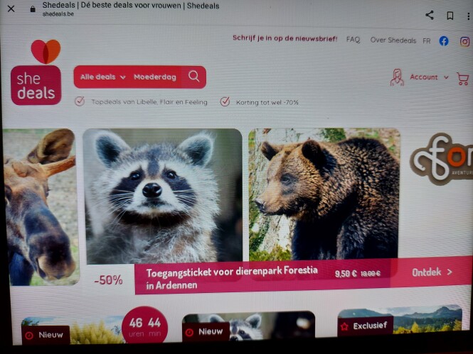 shedeals.be -50% toegangsticket voor dierenpa...