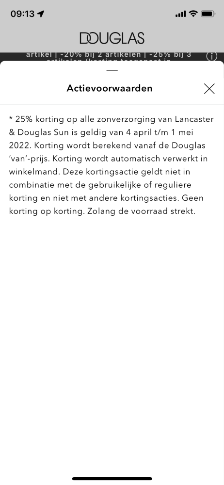 25% korting op alle zonverzorging van Lancast...