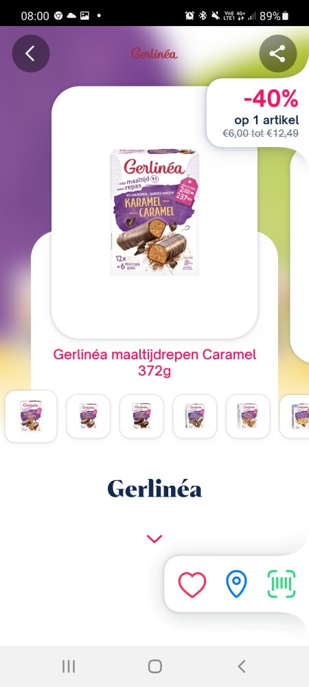 Shopmium 40% terugbetaald gerlinea maaltijdre...