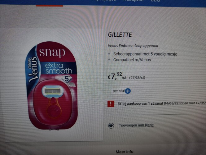 Collect and go gilette vzrvangmesjes en appar...