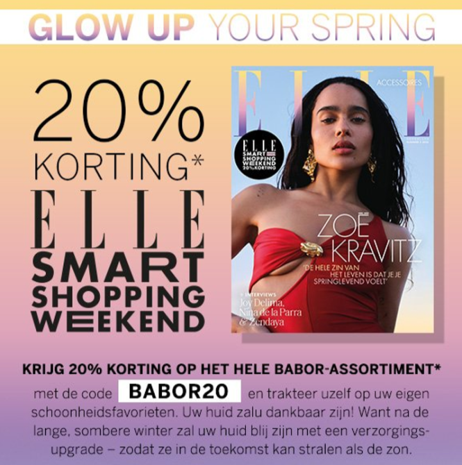 30/04-01/05 ELLE Smart Shopping weekend: 20%...