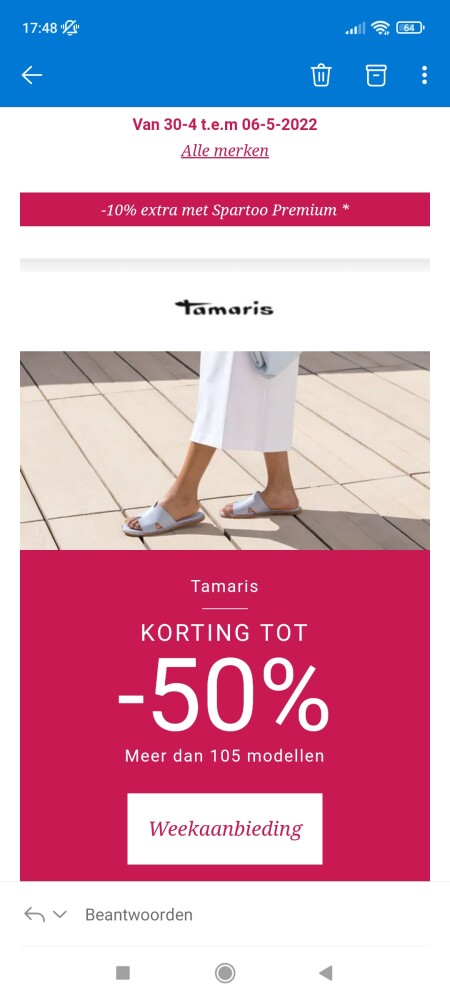 Werkaanbieding bij spartoo.be: tot 50% kortin...