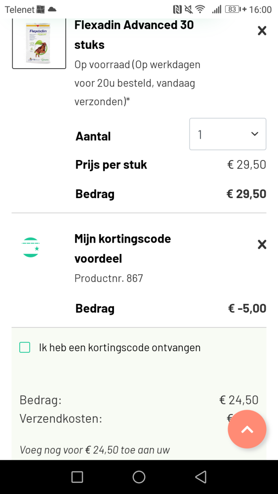 Op www.dierapotheker.be voedingssupplementen...