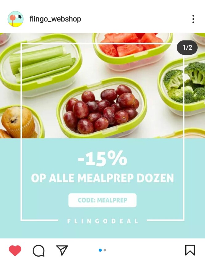 Korting op alle mealprep dozen oa mepal en Si...