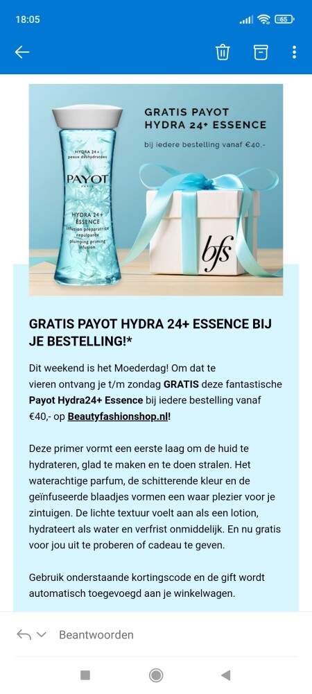 GRATIS deze fantastische Payot Hydra24+ Essen...