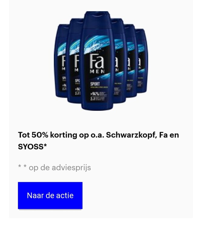 bol.com dagdeal korting op schwarzkopf, fa en...