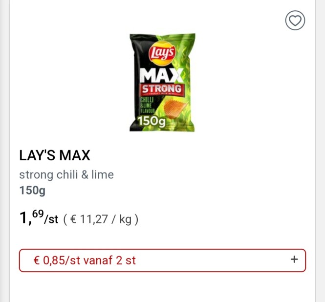 Collect&go lay's max strong chili&lime 150g v...