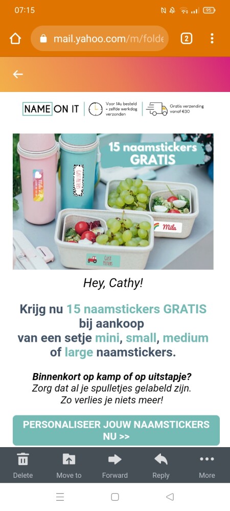 Name on it! Ontvang nu gratis 15 Naamstickers...