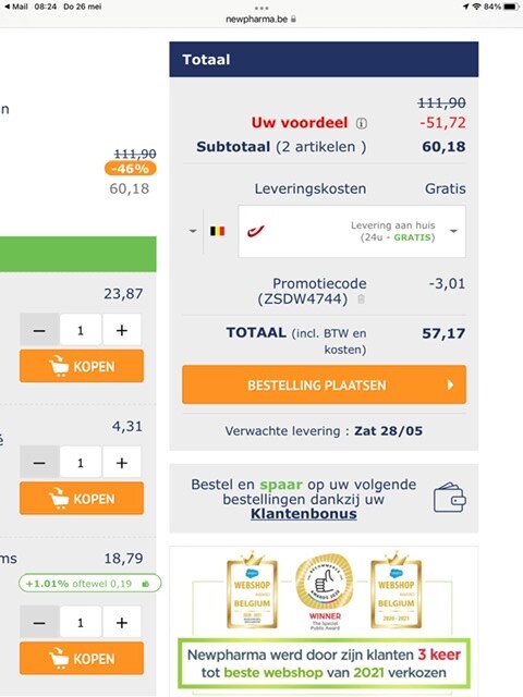 Bij Newpharma 2 dozen Arterin rode gist rijst...