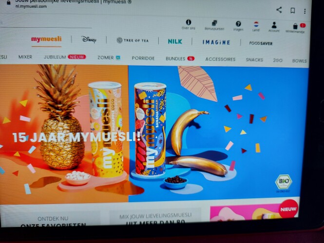 mymuesli.com 15 jaar muesli gratis pineapple...