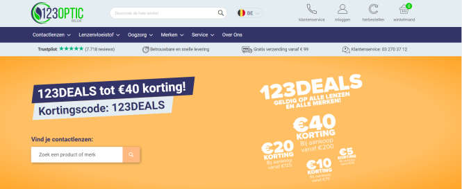 123DEALS op alle lenzen en alle merken: €5 ko...