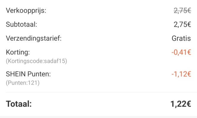 Kortingscode SADAF15 Op alle bestellingen, ge...