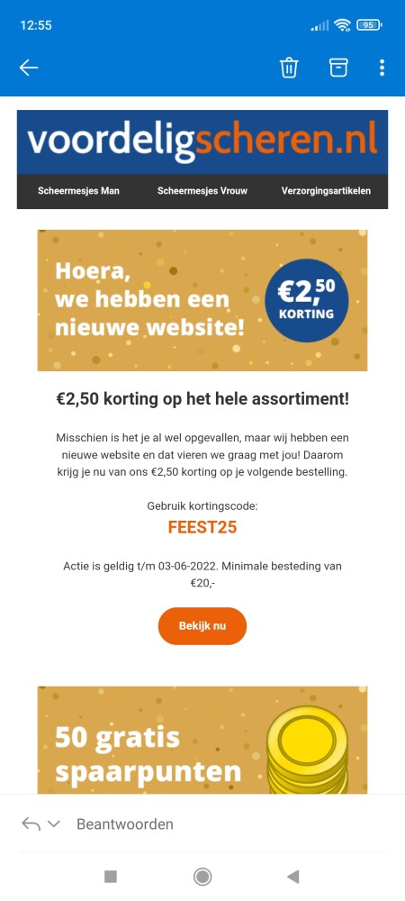 €2,50 korting bij aankoop vanaf €20