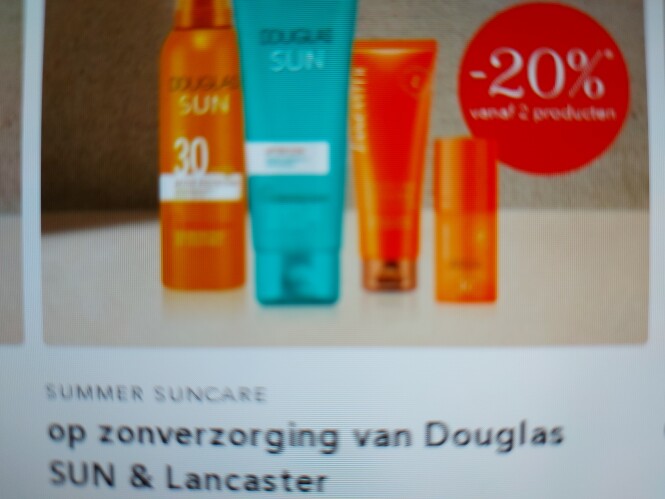 douglas.be -20% vanaf 2 producten zonverzorgi...