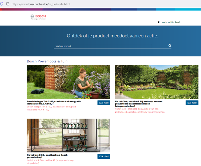 Bosch Power tools: Tot €30 cashback Koop...
