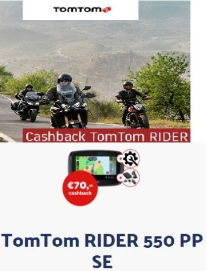 TomTom Rider 550 PP SE € 70,- cashback Aanko...