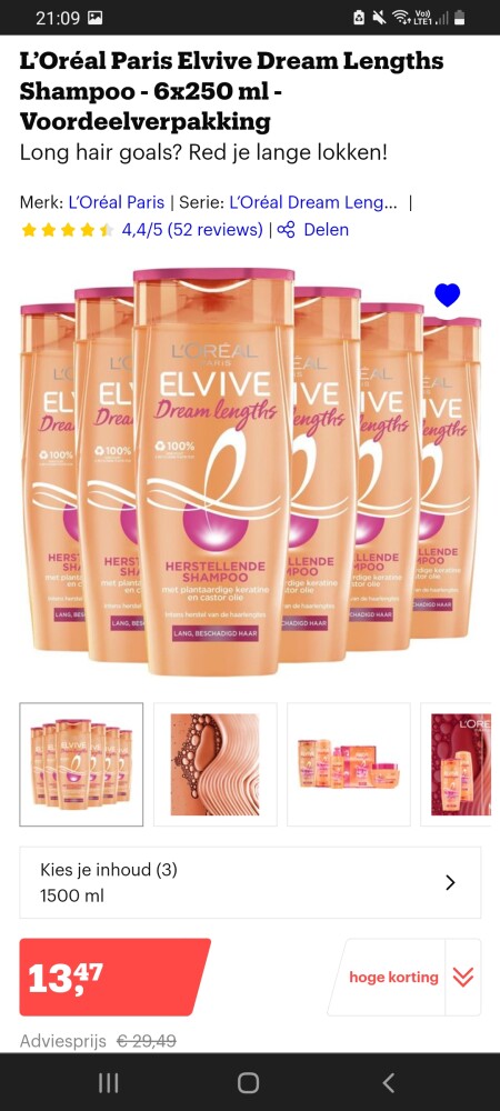 Meer dan 50% korting bij bol.com L'oreal scha...