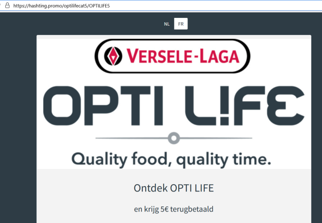 Versele-Laga Opti Life 5€ Refund Aankoopperi...