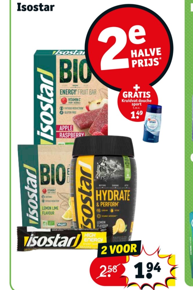 Kruidvat vanaf volgende week isostar 2de halv...