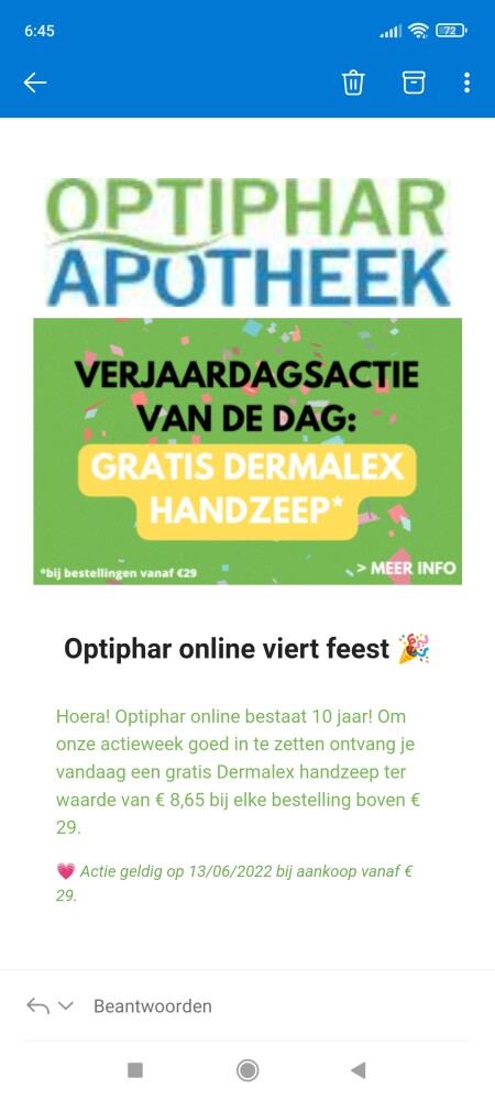 Bij optiphar ontvang je vandaag een gratis De...