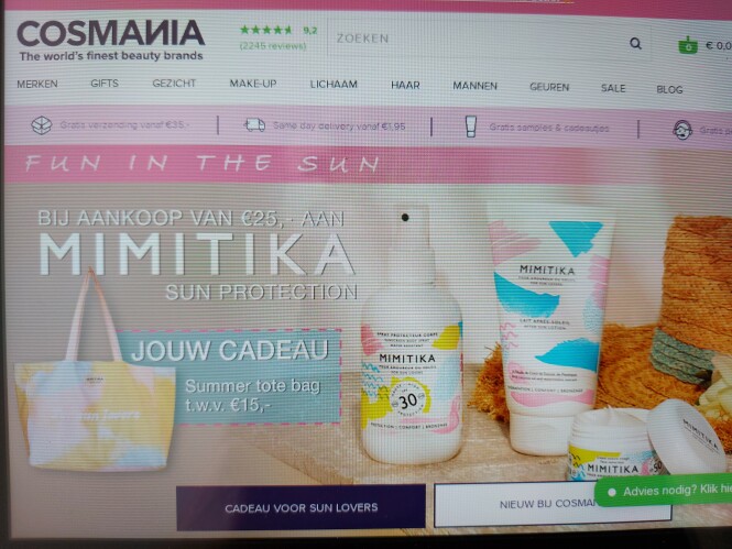 cosmania.nl gratis summer tota bag t.w.v. €15...