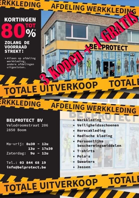 Belprotect te Boom Totale Uitverkoop” van de...