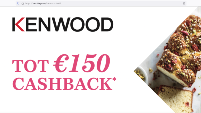 Kenwood tot €150 cashback Deze actie is geld...