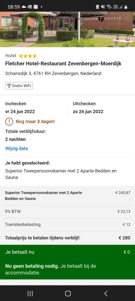 Boeking via het hotel zelf loont altijd. Via...