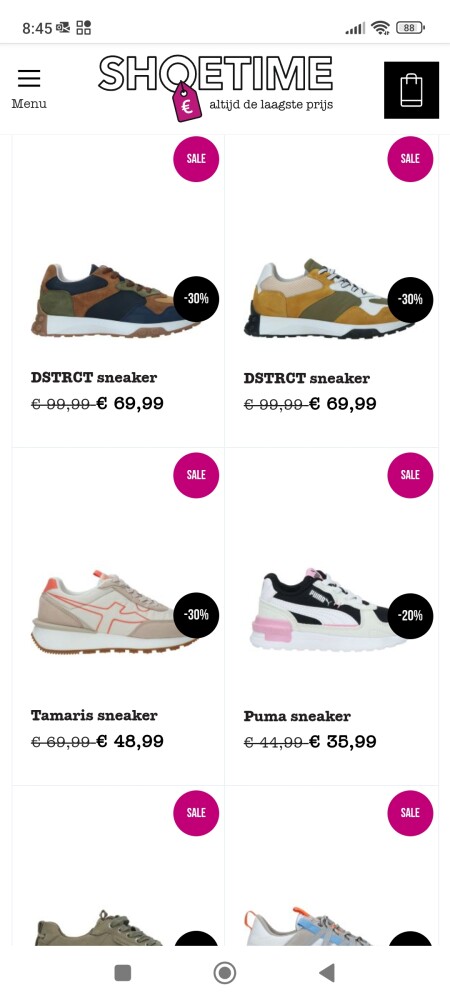Sale bij shoetime: tot -50% op Tamaris, Marco...