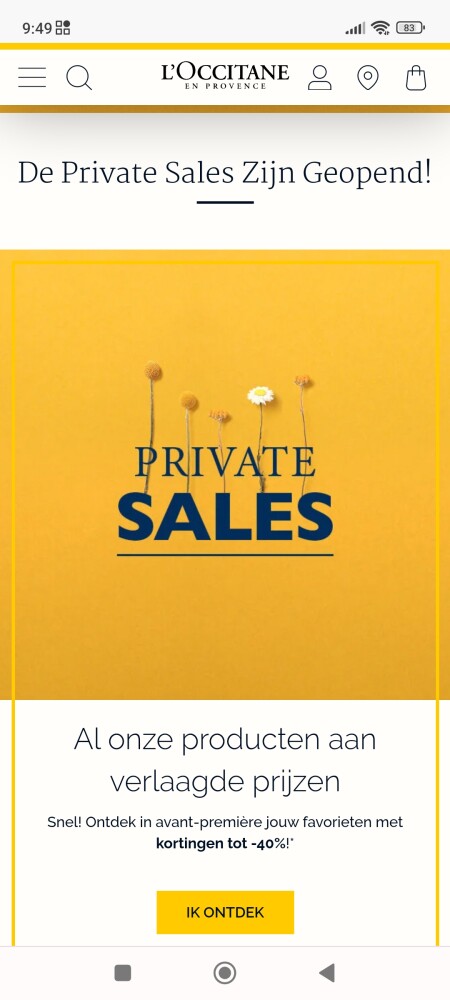 Private sale bij l'occitane: tot -40% op een...
