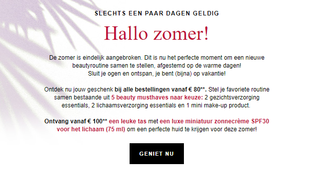 Bij Clarins https://bnl.clarins.com/ krijg je...